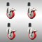 Service Caster 4 Inch 316SS Red Poly Swivel 1-7/8 Inch Expanding Stem Caster Set Lock Brake SCC-SS316TTLEX20S414-PPUB-RED-178-4 - alternate 1
